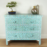 Mother of Pearl Chest of Drawer Sideboard Blue